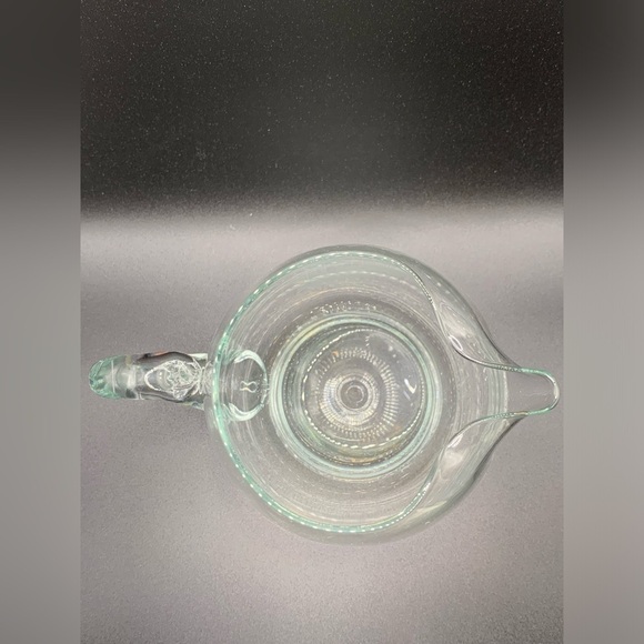 Vintage Etched Deer Forest Scene Glass Pitcher 6" - Picture 6 of 9